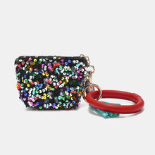 Cargar imagen en el visor de la galería, Nicole Lee USA Sequin Pouch Wristlet Keychain
