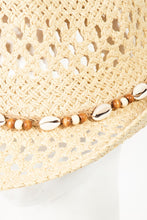 Cargar imagen en el visor de la galería, Fame Cowrie Shell Beaded String Straw Hat
