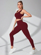 Cargar imagen en el visor de la galería, Scoop Neck Wide Strap Top and Pants Active Set
