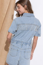 Cargar imagen en el visor de la galería, Washed Denim Overall Romper
