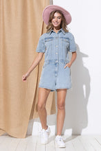 Cargar imagen en el visor de la galería, Washed Denim Overall Romper
