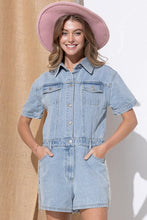 Cargar imagen en el visor de la galería, Washed Denim Overall Romper
