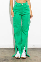 Cargar imagen en el visor de la galería, Front Slit Wide Leg Tencel Pants
