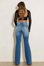 Cargar imagen en el visor de la galería, High Rise Distressed Flare Jeans
