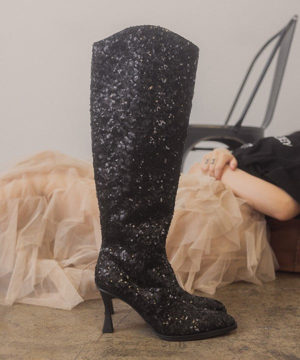 OASIS SOCIETY Jewel - Knee High Sequin Boots