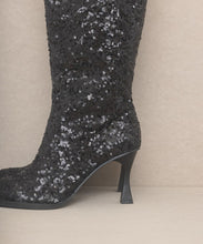 Cargar imagen en el visor de la galería, OASIS SOCIETY Jewel - Knee High Sequin Boots
