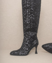 Cargar imagen en el visor de la galería, OASIS SOCIETY Jewel - Knee High Sequin Boots
