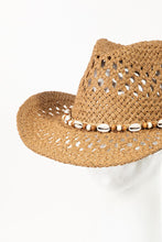 Cargar imagen en el visor de la galería, Fame Cowrie Shell Beaded String Straw Hat
