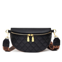 Cargar imagen en el visor de la galería, Myra Quilted Leather Crescent Sling Bag
