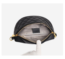 Cargar imagen en el visor de la galería, Myra Quilted Leather Crescent Sling Bag
