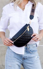 Cargar imagen en el visor de la galería, Myra Quilted Leather Crescent Sling Bag
