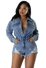 Cargar imagen en el visor de la galería, WOMEN FASHION DENIM ROMPERS
