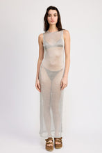 Cargar imagen en el visor de la galería, SHEER MAXI DRESS WITH SIDE SLIT
