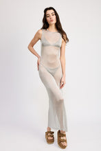 Cargar imagen en el visor de la galería, SHEER MAXI DRESS WITH SIDE SLIT
