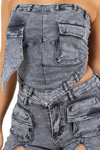 Load image into Gallery viewer, WOMEN FASHION DENIM TWO PIECE SET
