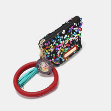 Cargar imagen en el visor de la galería, Nicole Lee USA Sequin Pouch Wristlet Keychain
