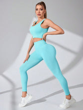 Cargar imagen en el visor de la galería, Scoop Neck Wide Strap Top and Pants Active Set
