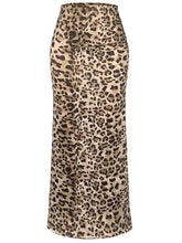 Cargar imagen en el visor de la galería, Honey Slit Leopard Midi Skirt
