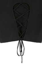 Cargar imagen en el visor de la galería, Mock neck lace-up open back top
