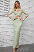 Load image into Gallery viewer, Cutout Round Neck Maxi Wrap Dress
