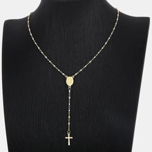 Cargar imagen en el visor de la galería, Stainless Steel Beaded Cross Necklace
