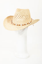 Cargar imagen en el visor de la galería, Fame Cowrie Shell Beaded String Straw Hat
