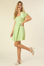 Cargar imagen en el visor de la galería, Tie back dress with puff sleeves
