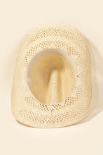 Cargar imagen en el visor de la galería, Fame Straw Weave Rope Ribbon Cowboy Hat
