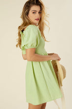 Cargar imagen en el visor de la galería, Tie back dress with puff sleeves
