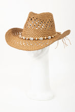 Cargar imagen en el visor de la galería, Fame Cowrie Shell Beaded String Straw Hat
