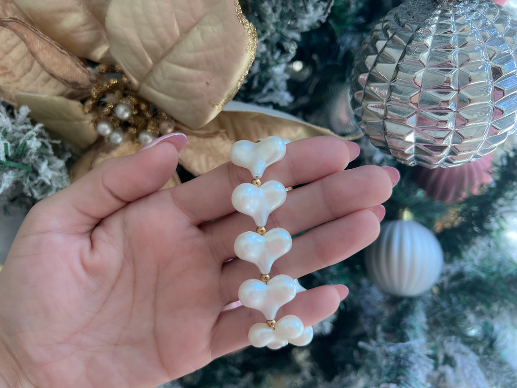 0126 Heart pearl bracelet