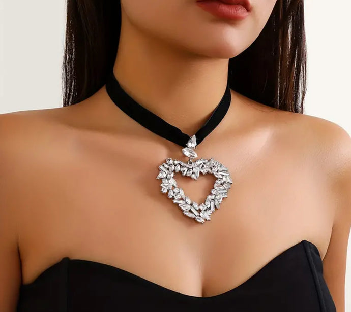 Heart Gem Choker