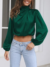 Cargar imagen en el visor de la galería, Turtleneck Balloon Sleeve Blouse
