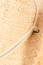 Cargar imagen en el visor de la galería, Fame Adjustable Strap Raw Hem Weave Hat
