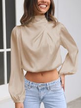 Cargar imagen en el visor de la galería, Turtleneck Balloon Sleeve Blouse
