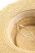 Cargar imagen en el visor de la galería, Fame Adjustable Strap Raw Hem Weave Hat
