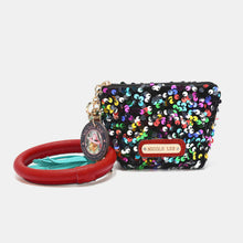 Cargar imagen en el visor de la galería, Nicole Lee USA Sequin Pouch Wristlet Keychain
