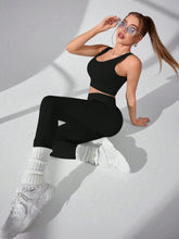 Cargar imagen en el visor de la galería, Scoop Neck Wide Strap Top and Pants Active Set
