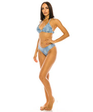 Cargar imagen en el visor de la galería, TWO PIECE DENIM BIKINI SET
