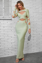 Load image into Gallery viewer, Cutout Round Neck Maxi Wrap Dress
