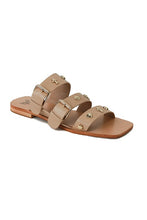 Cargar imagen en el visor de la galería, D-LANA-02-STUDED, FLAT, SANDALS
